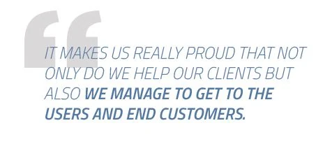  /></p>
<p>It makes us really proud that not only do we help our clients but also we manage to get to the users and end customers. To achieve this we have always selected the companies with whom we work and their sectors since they need to share the same values as us.<br />
This responsibility has become greater as the Lifting Group grows, not only in number of clients but with bigger clients with whom we reach more people.</p>
<p>We are more than proud of it. Thanks to all our clients, for the confidence they have in us, for the good and bad times…or at least the good ones. What is clear is that we are learning along the way and we continue to improve because our challenge is to become a very special partner for our client through:</p>
<ul>
<li>Effort</li>
<li>Experience</li>
<li>Closeness</li>
<li>Implication</li>
</ul>
                                  </article>
                        <div class=